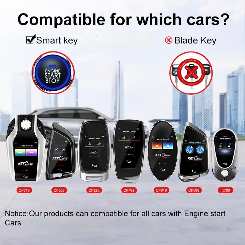 Keycare Elite 700 2.0 Smart Car Key | UHD Touchscreen Key, Keyless Entry, Anti Theft | Compatible with all cars