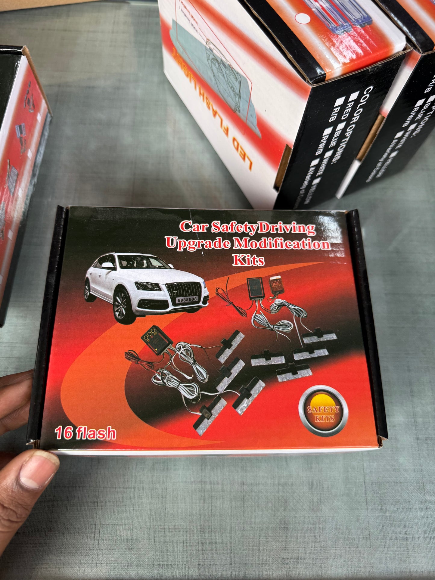 Red and Blue LED Strobe Lights for Cars: Remote-Controlled Grill Flashers