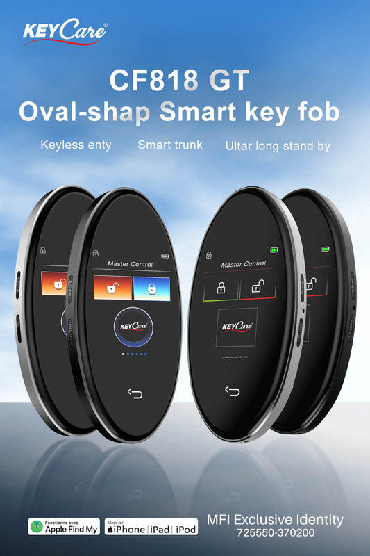 Keycare Sleek 818 2.0 Smart Car Key | UHD Touchscreen Key, Keyless Entry, Anti Theft | Compatible with all cars