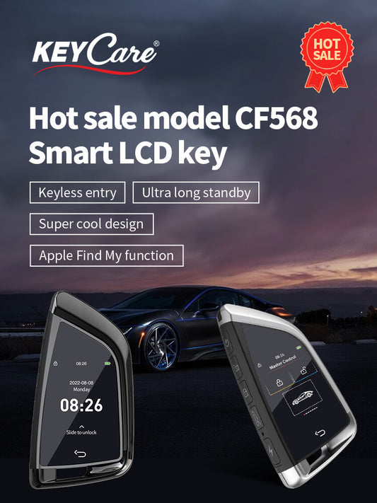 Keycare Torq 588 2.0 Smart Car Key | UHD Touchscreen Key, Keyless Entry, Anti Theft | Compatible with all cars
