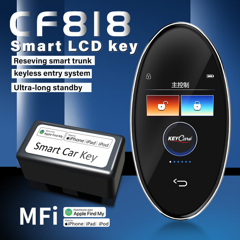 Keycare Sleek 818 2.0 Smart Car Key | UHD Touchscreen Key, Keyless Entry, Anti Theft | Compatible with all cars