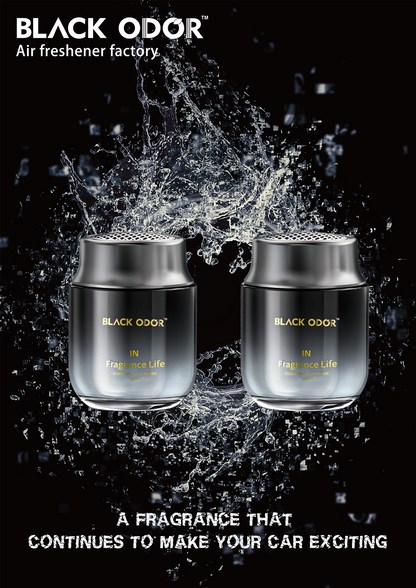 Black Odor Premium Car Perfume Aroma AIR Freshener Gel (120g)