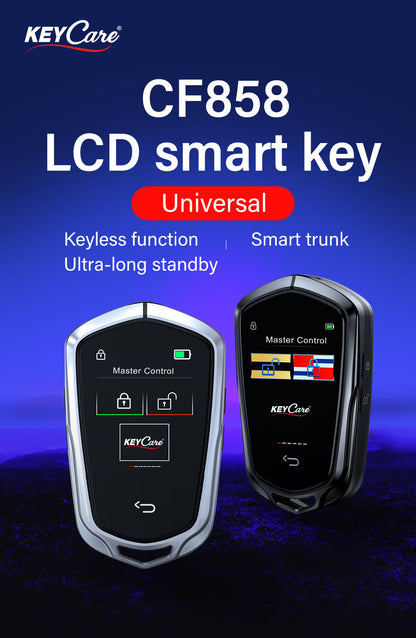 Keycare Alpha 858 2.0 Smart Car Key | UHD Touchscreen Key, Keyless Entry, Anti Theft | Compatible with all cars