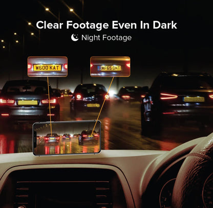 4k Dual Dash Cam | 4K Front + 2.5K Rear Camera | HD Resolution | 3.0” IPS Screen | Night Vision | 140° Wide Angle | Loop Recording | G-Sensor