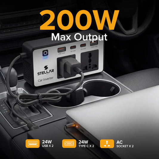 Stellar Drive XC-200 Pro Lapdrive | 200W Car Laptop Charger