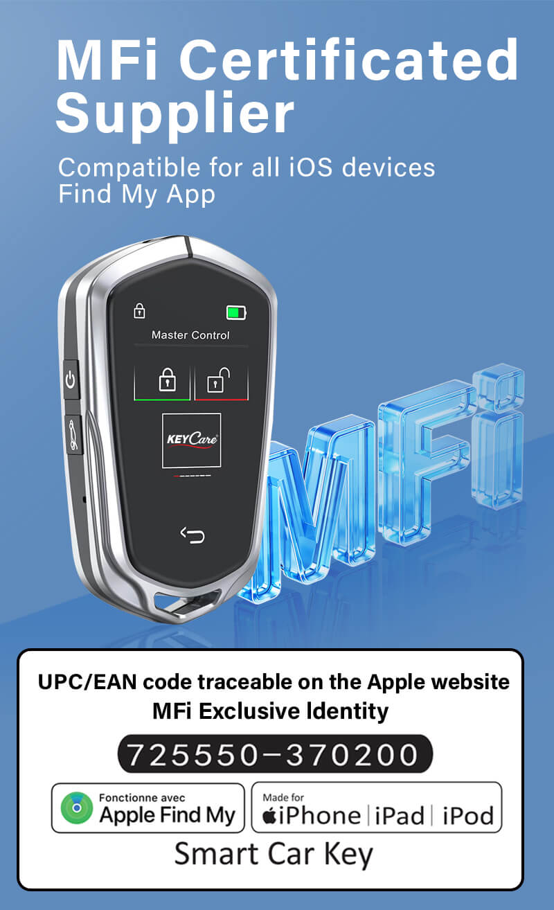 Keycare Alpha 858 2.0 Smart Car Key | UHD Touchscreen Key, Keyless Entry, Anti Theft | Compatible with all cars