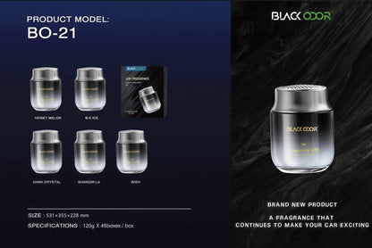 Black Odor Premium Car Perfume Aroma AIR Freshener Gel (120g)