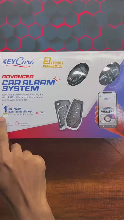 KeyCare 1 Door Car Central Locking Kit  2 Hanging Remotes